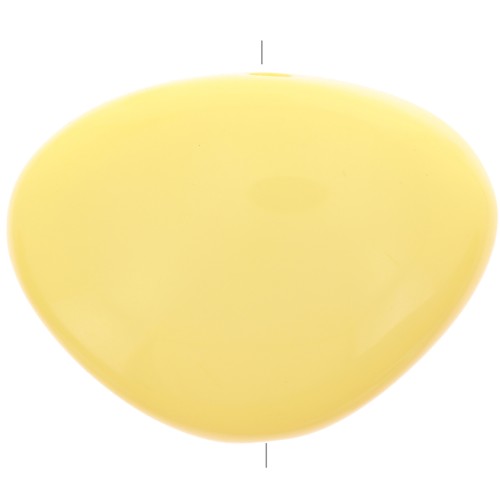 20x27mm Flat irregular bead in resin - Pale yellow x1