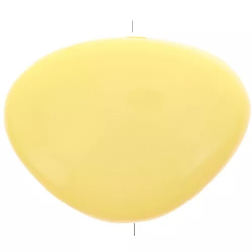 20x27mm Flat irregular bead in resin - Pale yellow x1