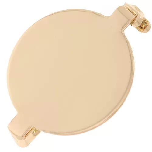 Brooch base with tray for 20mm flat-back cabochon - Gold Tone x1