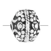 Metal round Old silver tone 10mm x1