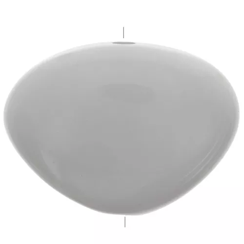 20x27mm Flat irregular bead in resin - Grey x1