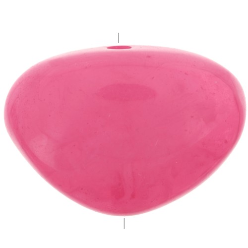 20x27mm Flat irregular bead in resin - Raspberry marble x1