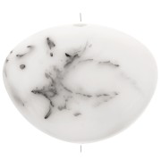 20x27mm Flat irregular bead in resin - Marbled Grey White x1|raw }}