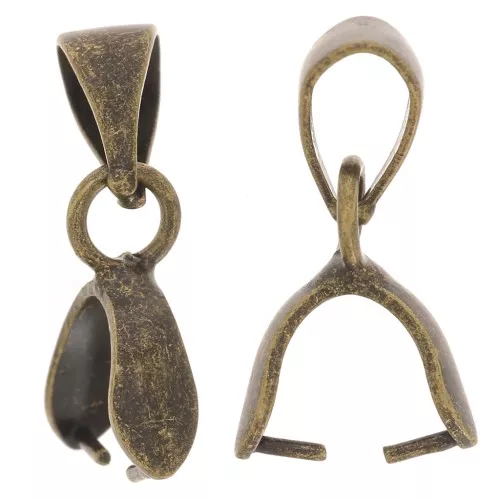 16mm pendant bail - Bronze Tone x5