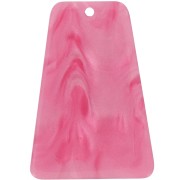 33.5x23 mm trapezoid-shaped acrylic pendant - Pearlescent pink x1