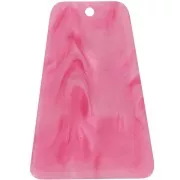 33.5x23 mm trapezoid-shaped acrylic pendant - Pearlescent pink x1