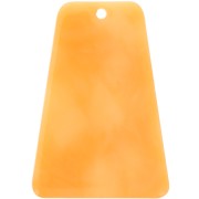 33.5x23 mm trapezoid-shaped acetate pendant - Orange marbled x1