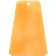 33.5x23 mm trapezoid-shaped acetate pendant - Orange marbled x1