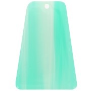 33.5x23 mm trapezoid pendant made of clear acetate - Turquoise Green Marble Pattern x1