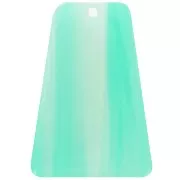 33.5x23 mm trapezoid pendant made of clear acetate - Turquoise Green Marble Pattern x1