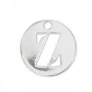 Z letter Sterling silver charm 8.5mm x1