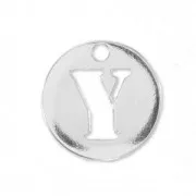 Y letter Sterling silver charm 8.5mm x1