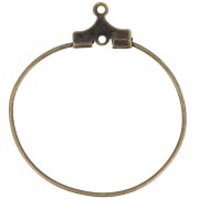 25mm Base for hoop earrings to decorate - Bronze Tone x2