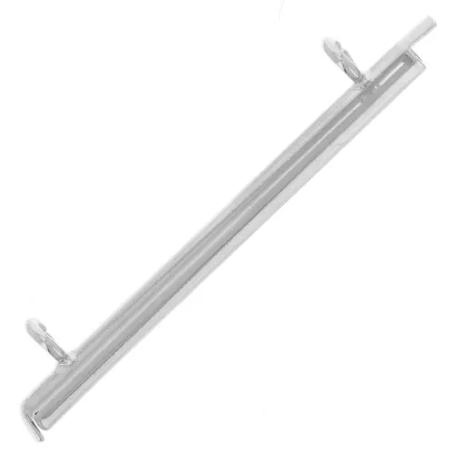35mm Miyuki seed bead & Delica slide end tube - Silver Tone x1