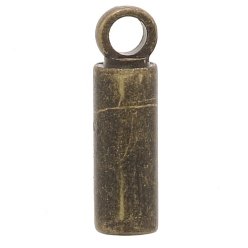 cord ends for 1.3mm cord - Bronze x10