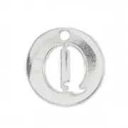 Q letter Sterling silver charm 8.5mm x1