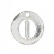 O letter Sterling silver charm 8.5mm x1|raw }}