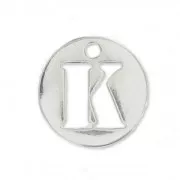 K letter Sterling silver charm 8.5mm x1