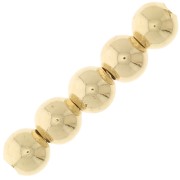 2.5mm round beads for costume jewelry - Gold Tone x100