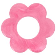 18mm acrylic flower pendant - Pearly pink x1