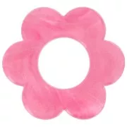 18mm acrylic flower pendant - Pearly pink x1