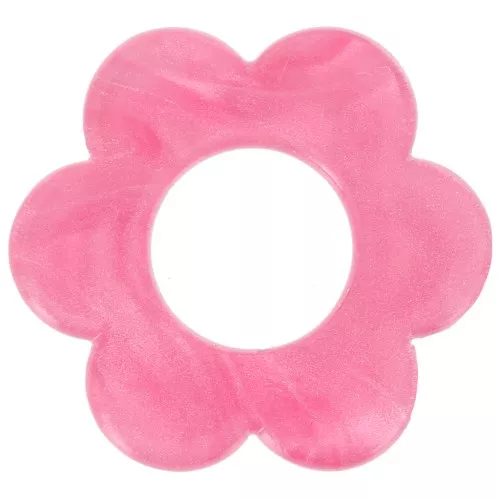 18mm acrylic flower pendant - Pearly pink x1
