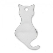 Sterling silver cat charm 19mm x1