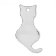 Sterling silver cat charm 19mm x1
