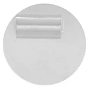 17mm 925 Sterling Silver stick-on pendant holder for 3mm cord x1