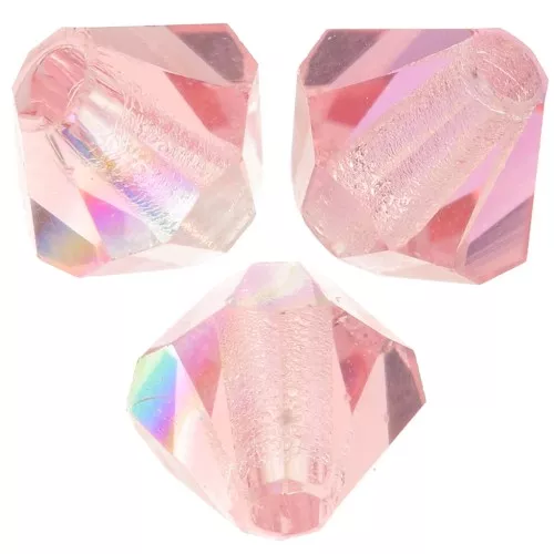 4mm Preciosa - Rondelle Bead - Rose peach AB x30