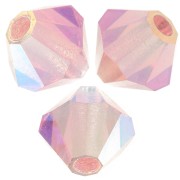 4mm Preciosa - Rondelle Bead - Rose peach AB 2X x30