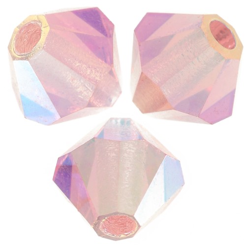 4mm Preciosa - Rondelle Bead - Rose peach AB 2X x30