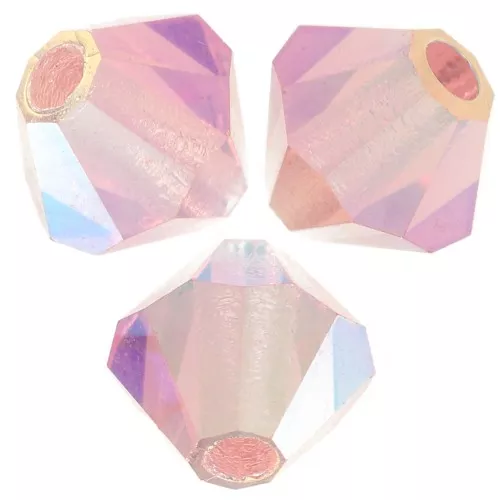 4mm Preciosa - Rondelle Bead - Rose peach AB 2X x30