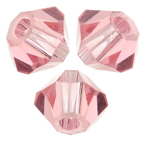 3mm Preciosa Crystal Bicones - Rondelle Bead - Rose Peach x30