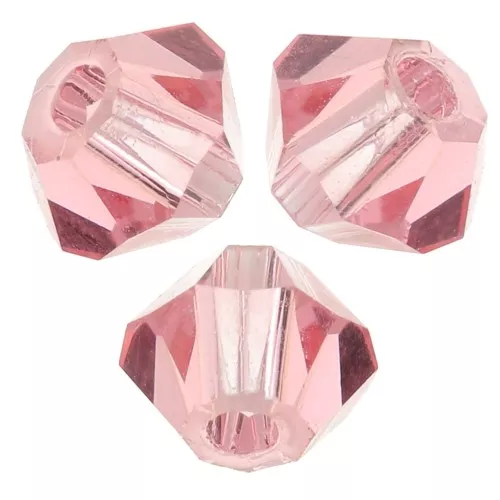 3mm Preciosa Crystal Bicones - Rondelle Bead - Rose Peach x30