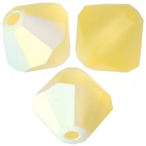 6mm Preciosa bicones - Rondelle Bead - Acid Yellow AB Matt x12