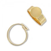 adjustable rind with 10mm pad fine gold plated x1|raw }}