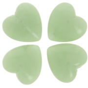 17x18mm Heart bead in opaque resin - Marbled lichen x1