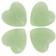 17x18mm Heart bead in opaque resin - Marbled lichen x1