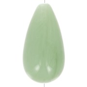 Pear bead in translucent resin 26x14 mm - Marbled lichen x1|raw }}