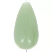 Pear bead in translucent resin 26x14 mm - Marbled lichen x1