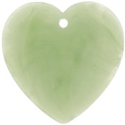 36x36.5mm Heart pendant in opaque resin - Marbled lichen x1