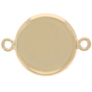 12mm Spacer setting for flat back cabochon - Gold Tone x1|raw }}