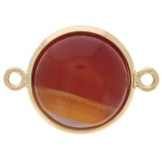 12mm Spacer setting for flat back cabochon - Gold Tone x1