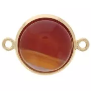 12mm Spacer setting for flat back cabochon - Gold Tone x1