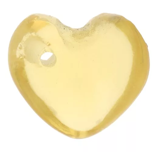 Sequin heart 10 mm imitation gemstone - Hydro Citrine x1
