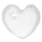 10mm gemstone heart Sequin - Rock crystal x1