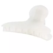 42x79mm Alligator hair clip in translucent acrylic - Crystal Mat x 1