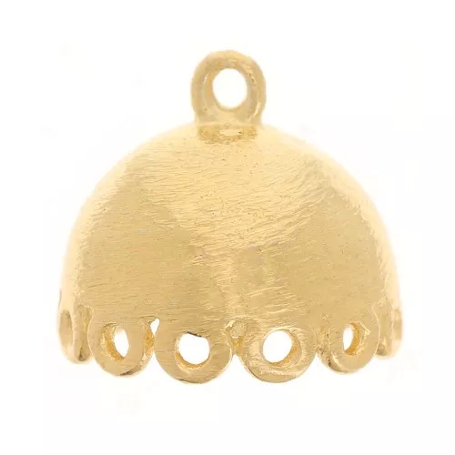 11x12mm Jhumka 12 rings Pendant - Fine Gold Plated x1
