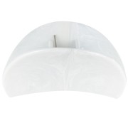 85x45mm Alligator hair clip Half-moon - Opaque Acrylic - Marbled White x1|raw }}